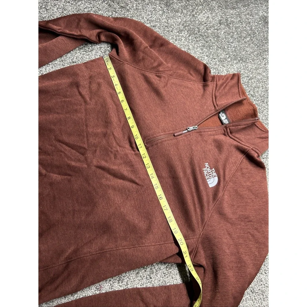 The North Face mens Sweatshirt‎ 1/4 Zip M Pullover Brown Moch Neck Active Wear